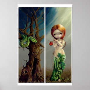 Póster Eve y el árbol del conocimiento ART PRINT gótico