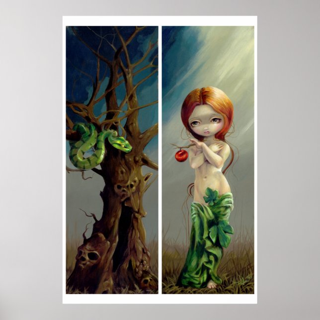 Póster Eve y el árbol del conocimiento ART PRINT gótico (Frente)