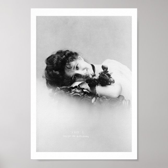 Póster Evelyn Nesbit, 1901 fotografiada por Otto Sarony (Frente)