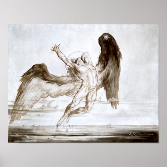 Póster Evening aka The Fall Of Day by William Rimmer (Frente)