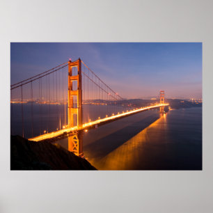 Póster Evening at the Golden Gate Bridge print