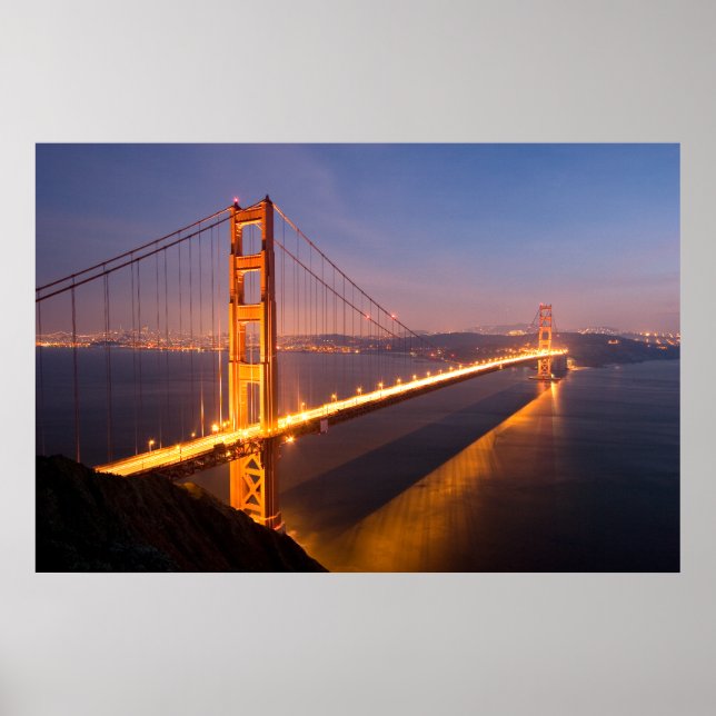 Póster Evening at the Golden Gate Bridge print (Frente)