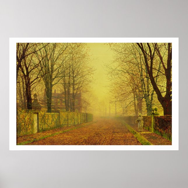 Póster Evening Glow, c.1884 (oil on canvas) (Frente)