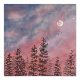 Póster Evening red sky