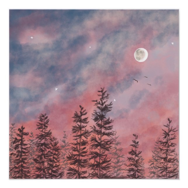 Póster Evening red sky (Anverso)