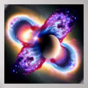 Póster Evento cósmico desconocido en el espacio exterior