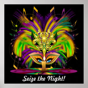 Póster Evento de Carnaval Mardi Gras Por Favor Ver Notas