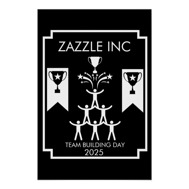 Póster Evento de creación de equipo de personal corporati (Anverso)