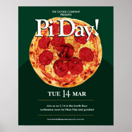 Póster Evento de empresa Pi Day | Poster Fiesta Pizza