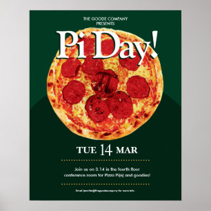 Póster Evento de empresa Pi Day Poster Fiesta Pizza