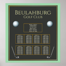 Póster Evento De Golf Cualquier Poster De Asientos Fab De