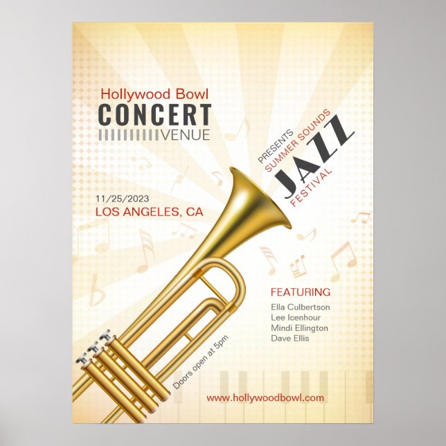 Póster Evento de Jazz/Música Suave (Frente)