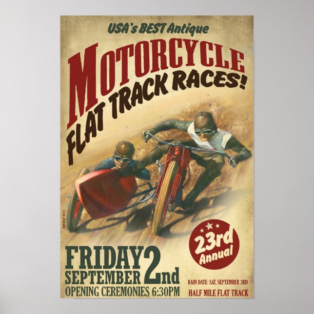 PÓSTER EVENTO DE MOTOCICLETA DE VENTAJA (Frente)