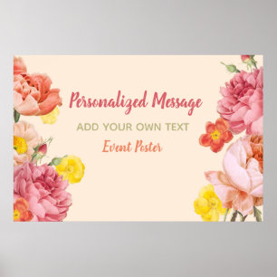 Póster Evento floral