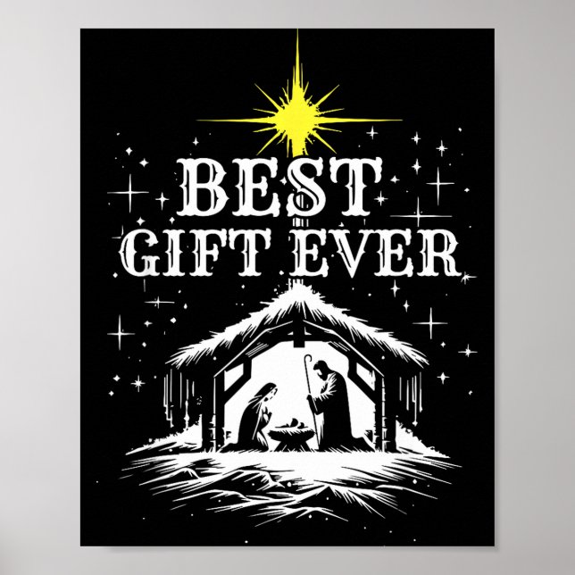 Póster Ever Christmas Cool Jesus Nativity Scene Christian (Frente)