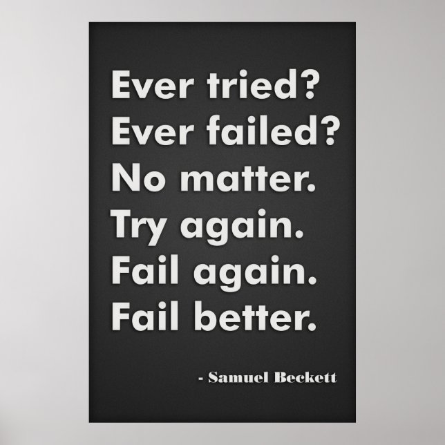 Póster Ever tried? Ever failed? (Frente)