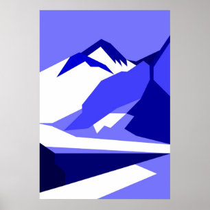 Póster Everest - azul