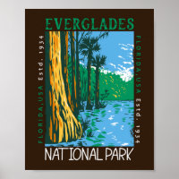 Everglades Parque Nacional Florida Retro con probl