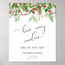 Póster Evergreen adivina cuántos caramelos hay en el bar