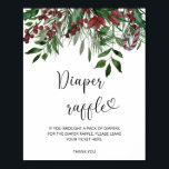 Póster Evergreen Baby it's cold outside diaper raffle<br><div class="desc">Evergreen Baby it's cold outside diaper raffle sign. Matching items available.</div>