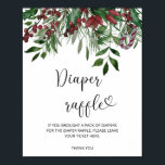 Póster Evergreen Baby it's cold outside diaper raffle<br><div class="desc">Evergreen Baby it's cold outside diaper raffle sign. Matching items available.</div>