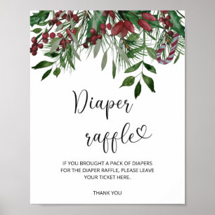 Póster Evergreen Baby it's cold outside diaper raffle