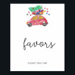 Póster Evergreen christmas Favors<br><div class="desc">Pine Trees on a car baby shower enclosure card. Matching items available.</div>