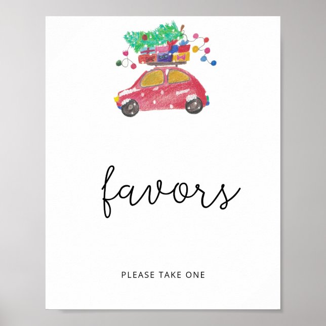 Póster Evergreen christmas Favors (Frente)