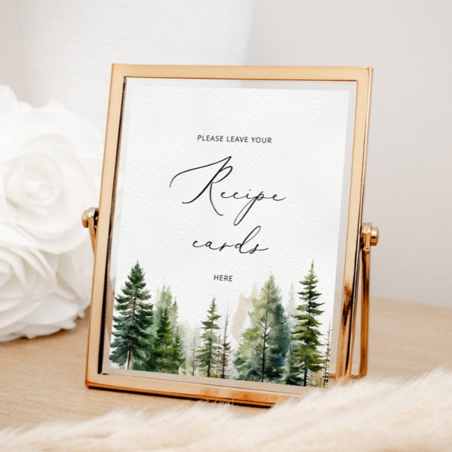 Póster Evergreen elegante deja su tarjeta de recetas aquí (Subido por el creador)