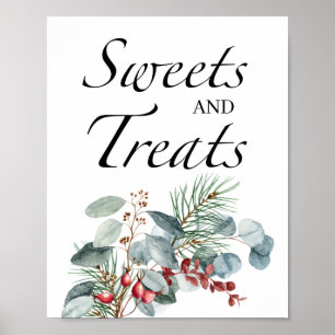 Póster Evergreen sweets and treats baby shower