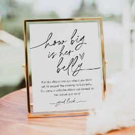 Póster EVERLEIGH How Big Is Her Belly Baby Shower Game