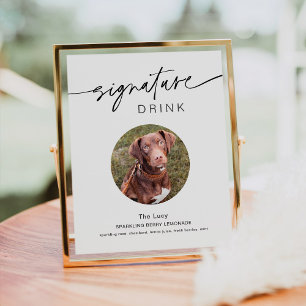 Póster EVERLEIGH Pet Signature Drink Wedding Sign