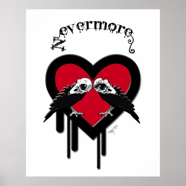 Póster Evermore (Grabado negro) (Frente)