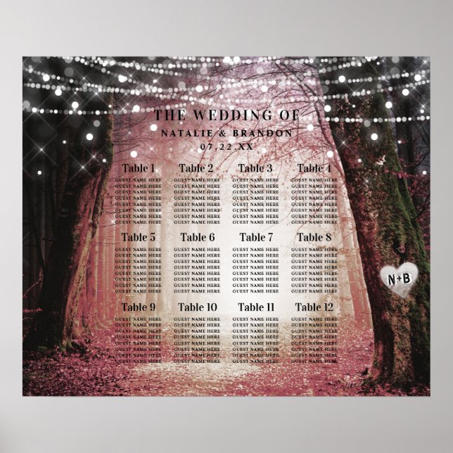 Póster Evermore | Tabla de asientos de tablas forestales  (Frente)