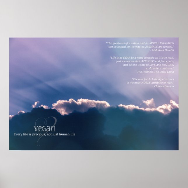 Póster Every Life is Precious not just Human Life (Frente)