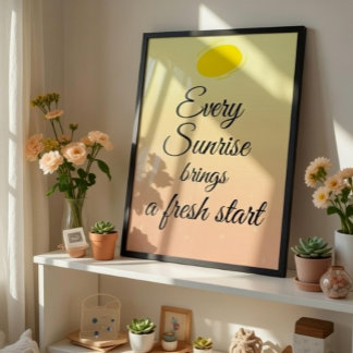 Póster Every sunshine brings a fresh start