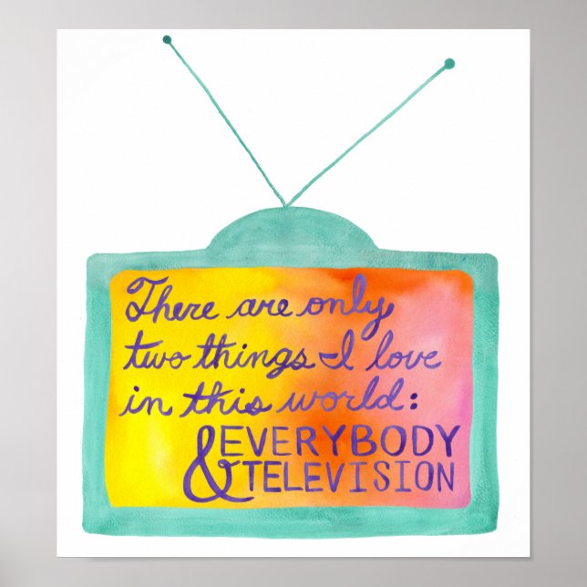 Póster Everybody & Television (turquoise & purple) (Frente)