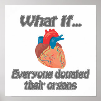 Póster everyone donated organs