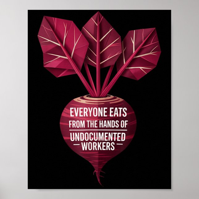 Póster Everyone Eats From The Hands Of Undoented Workers  (Frente)