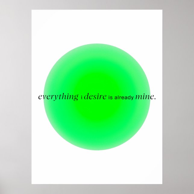 Póster Everything I desire is already mine (Frente)