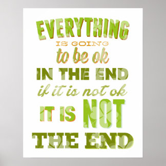 Póster Everything is going to be ok Inspirational Poster