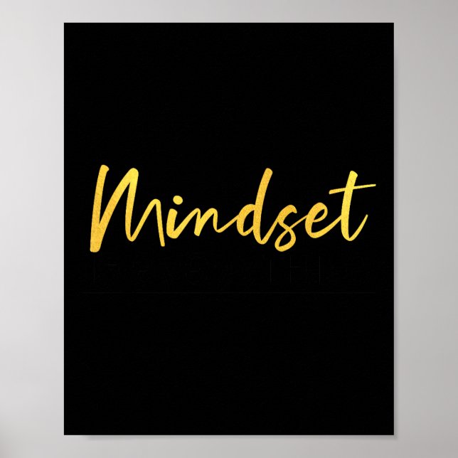 Póster Everything Is Mindset Inspirational Mind Motivatio (Frente)