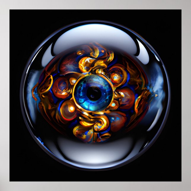 Póster Evil Eye Dark Blue (Frente)