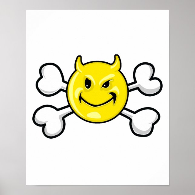 Póster EVIL Skull y Crossbone (Frente)