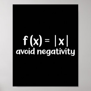 Póster Evitar la motivación de ecuación matemática negati