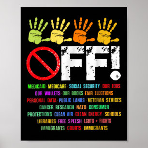 Póster Evitar Mi Seguridad Social Y Protesta Medicare 2