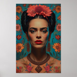 Póster Evocative Surreal Portrait | Dark Expressive Art w