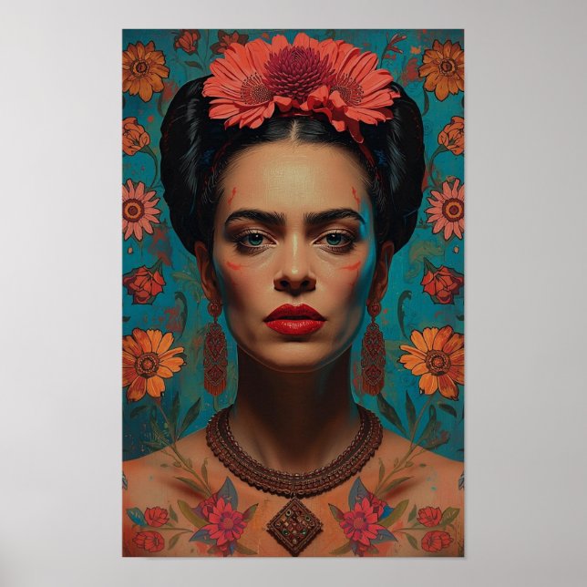 Póster Evocative Surreal Portrait | Dark Expressive Art w (Frente)