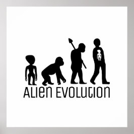 Póster Evolución alienígena, alienígena extraterrestre