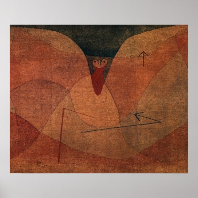 Póster Evolución aviática de Paul Klee (Frente)